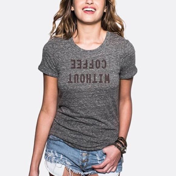 ✨ Express One Eleven Coffee Graphic Burnout Tee✨ - Picture 1 of 6